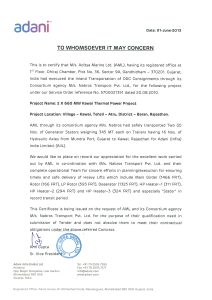 ADANI COMPLETION CERTIFICATE